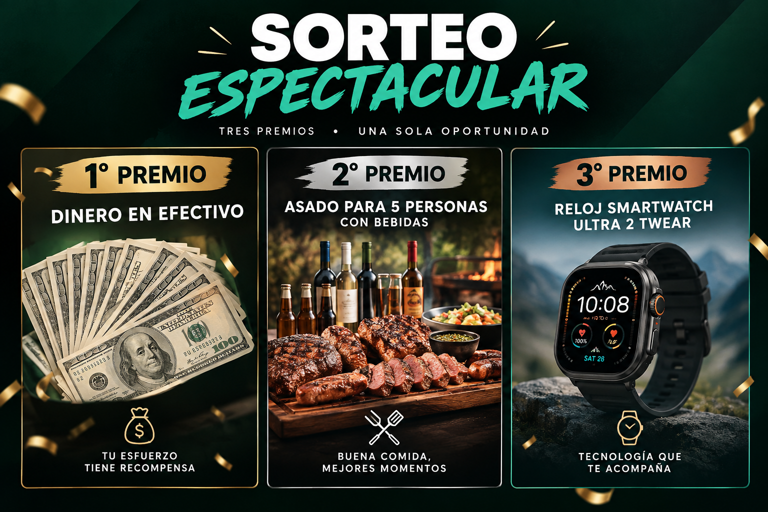 Rifa para pagar servicios y emprender