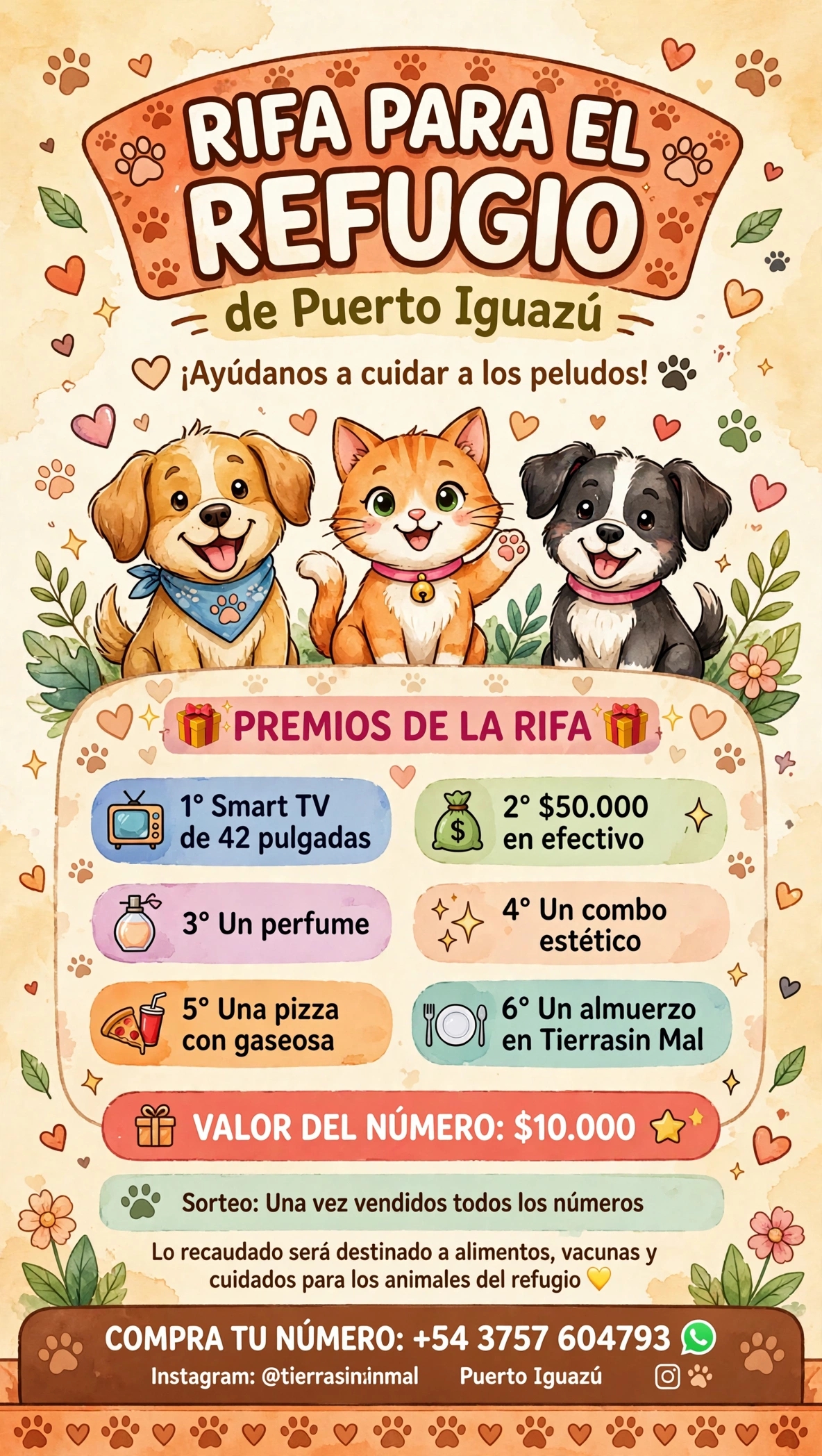 Rifa para el Refugio de Puerto Iguazú