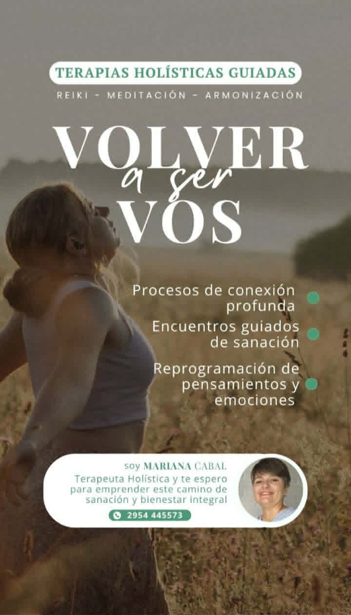 1 Voucher para Programa "Volver a ser vos" por Mariana Cabal. Contiene Reiki - Meditacion - Armonizacion con cristales. Sesiones Online.