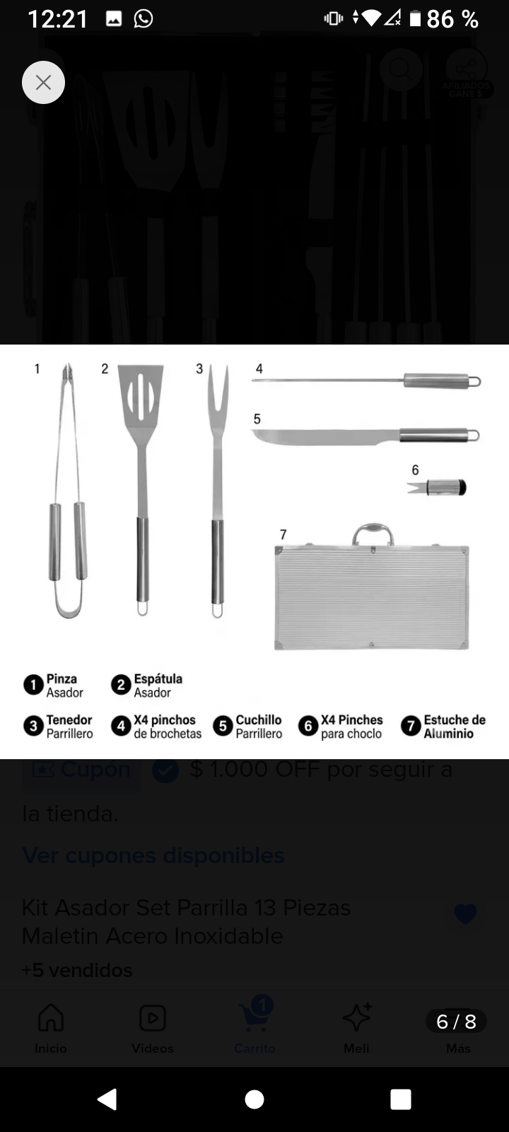 SET parrillero de 13 piezas
