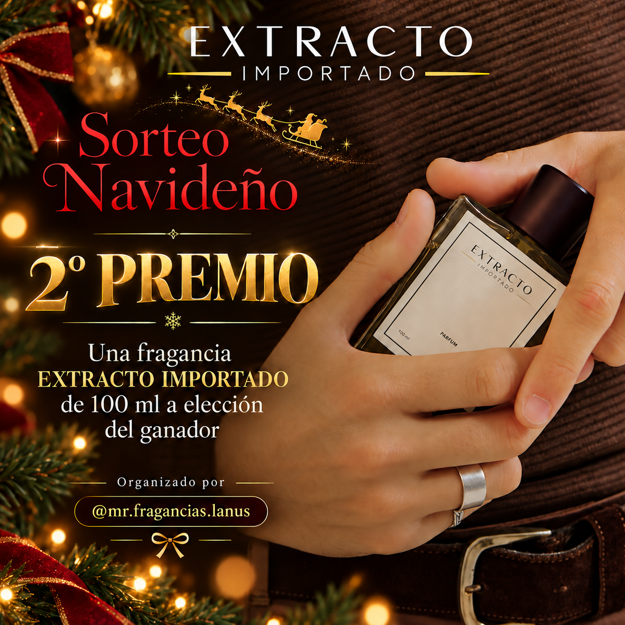 1 perfume EXTRACTO IMPORTADO de 100 ml a elección