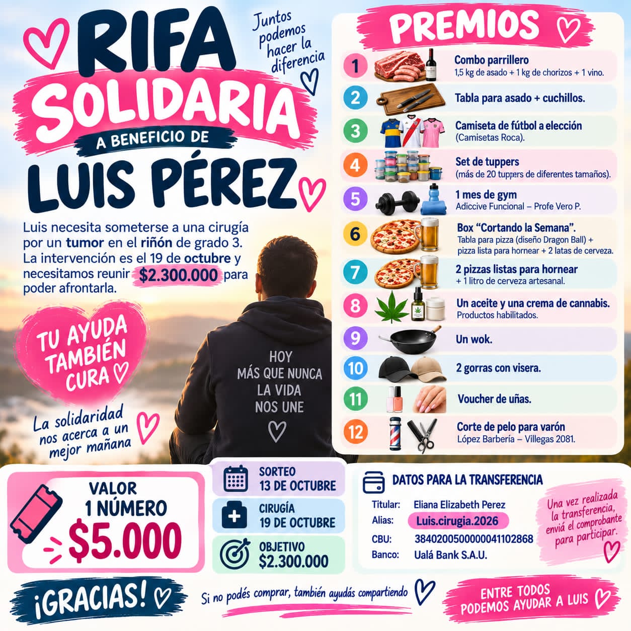Rifa solidaria. Luis Pérez