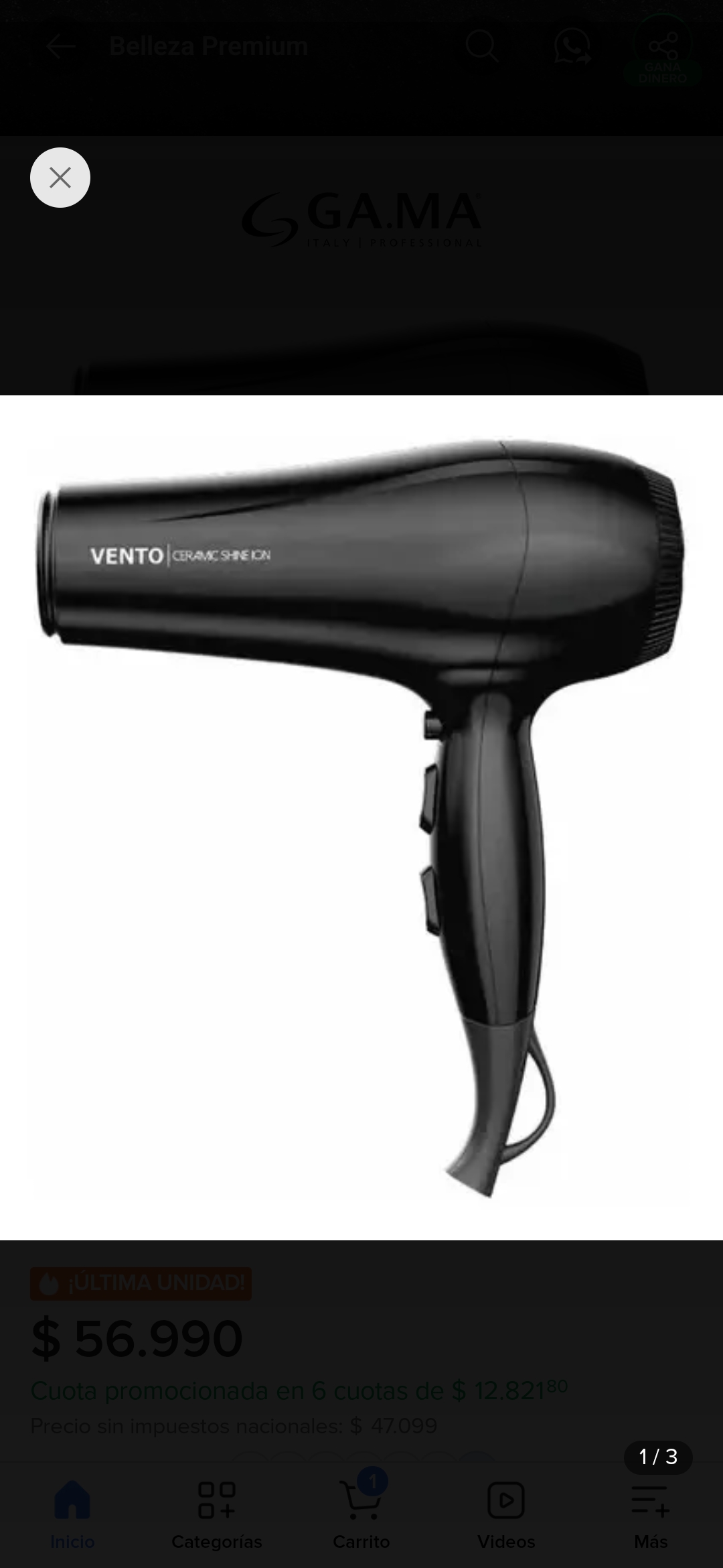 Secador profesional GAMA