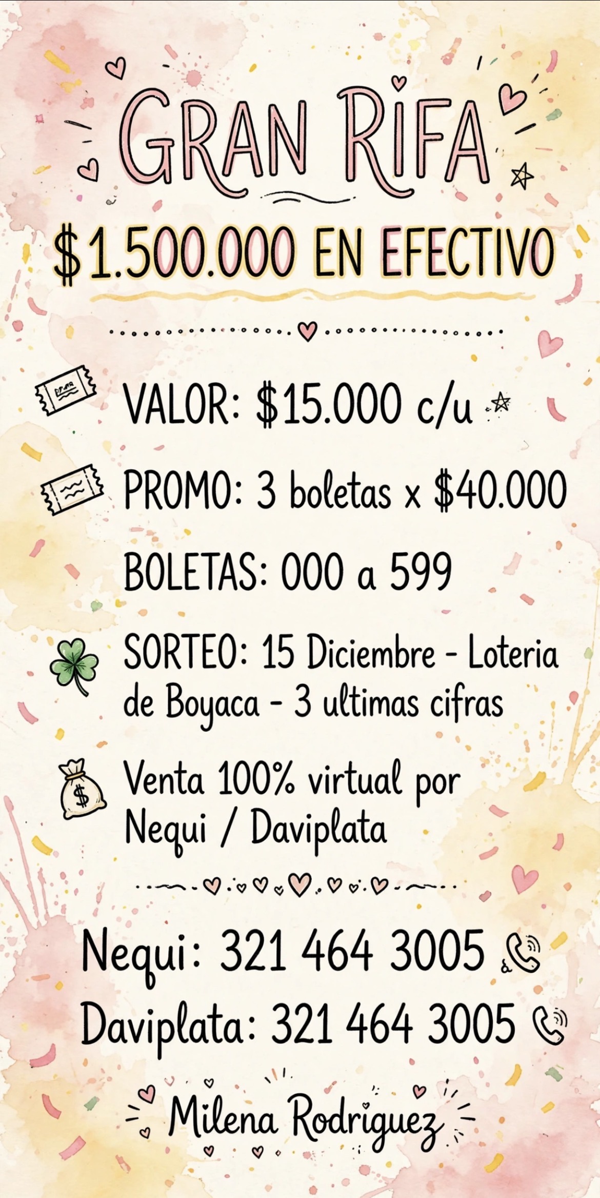 Rifa por la educación de mis niños