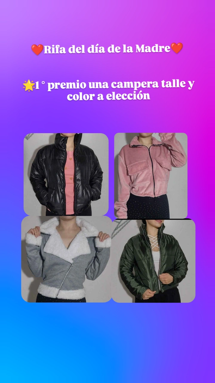 campera talle y color a elección