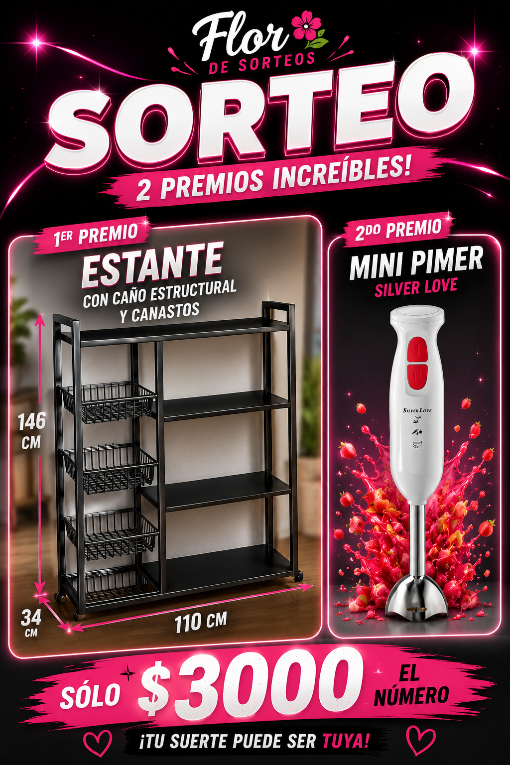 Estante multifunción y minipimer