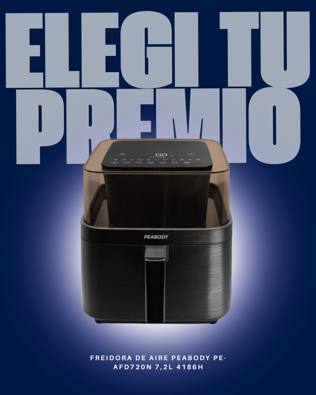 Air fryer de 7.2 litros Peabody