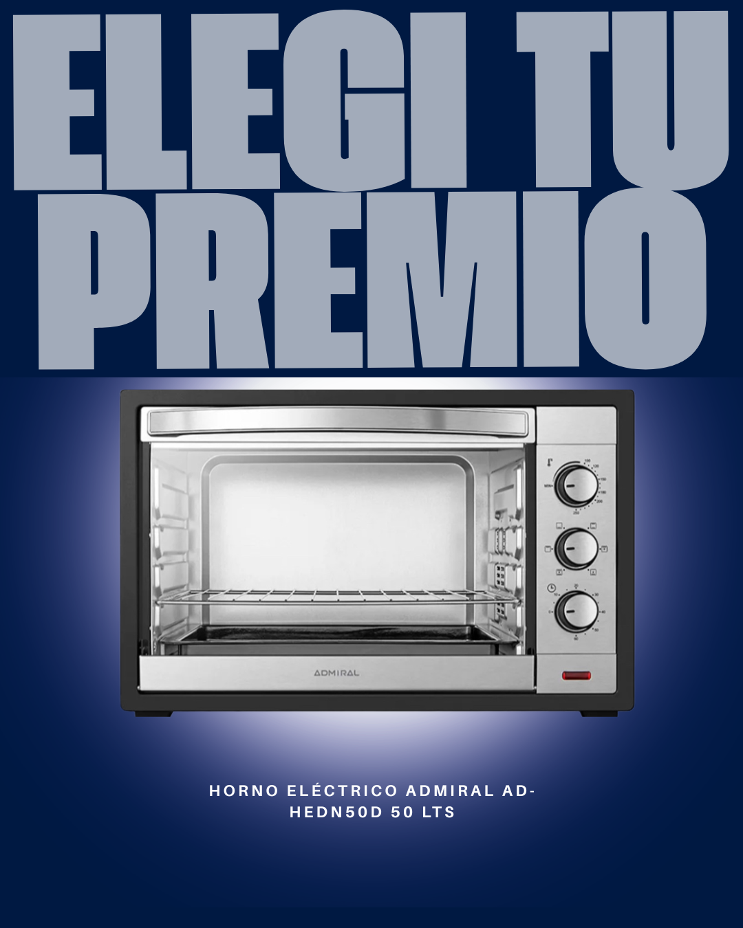 Horno eléctrico Admiral de 50L