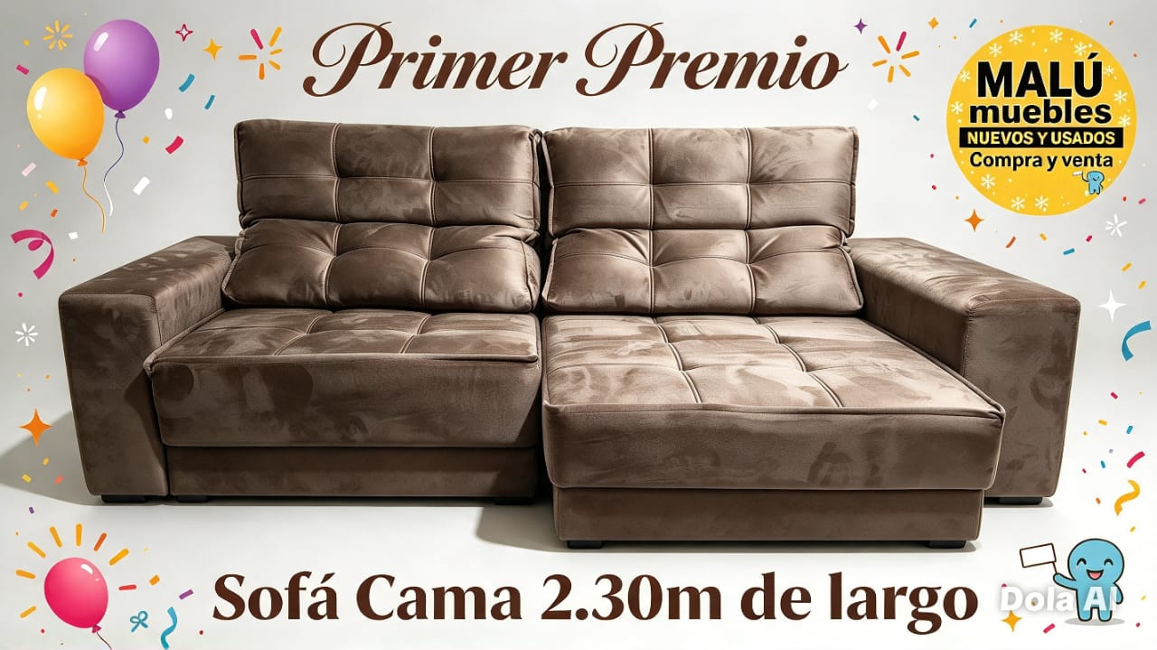 Sofá cama con revestimiento de vellon 100% calidad